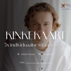 Kinkekaart: 3x teraapiapakett